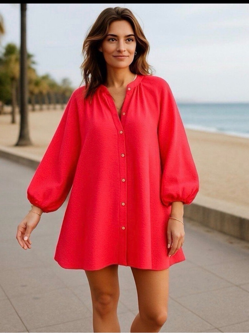 Lilly Pulitzer Hot Pink Button Front Swim Coverup